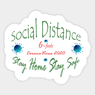 social distance Sticker